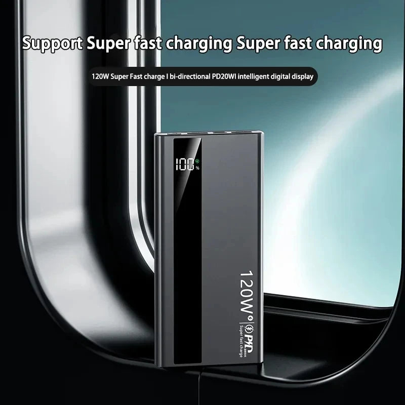 Power Bank 120W Fast Charging Large Capacity Power Bank PD 20W Suitable For All Mobile Phones Long Endurance
