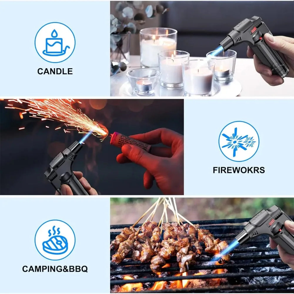Welding Torch Lighters Windproof Lighter Butane Gas Lighter Smoke Cigar Accessories Outdoor Grilling Tools 2024 New Jet Ignition